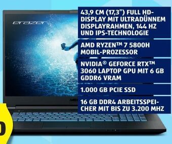 Hofer Core gaming notebook erazer defender p15 Angebot