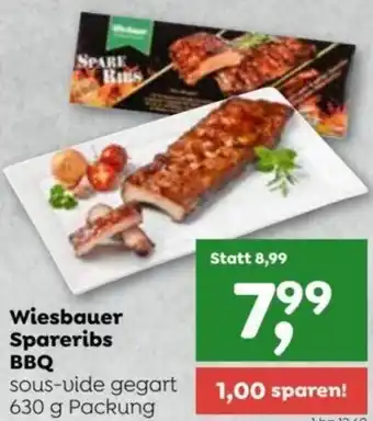 ADEG Wiesbauer Spareribs BBQ sous-vide gegart 1,00 sparen! 630 g Packung Angebot