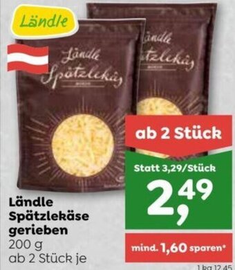 ADEG Ländle Spätzlekäse gerieben 200 g Angebot