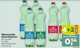 ADEG Römerquelle Mineralwasser diu. Sorten 1,5 Liter Angebot