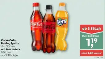 ADEG Coca-Cola, Fanta, Sprite diu. Sorten od. Mezzo Mix 0,5 Liter Angebot