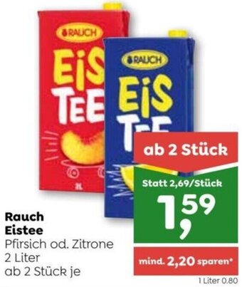 ADEG Rauch Eistee Pfirsich od. Zitrone 2 Liter ab 2 Stück je Angebot