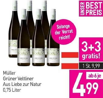 Sutterlüty Müller Grüner Veltliner Aus Liebe zur Natur 0,75 Liter Angebot