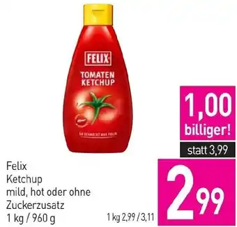 Sutterlüty Felix Ketchup mild, hot oder ohne Zuckerzusatz 1 kg / 960 g Angebot