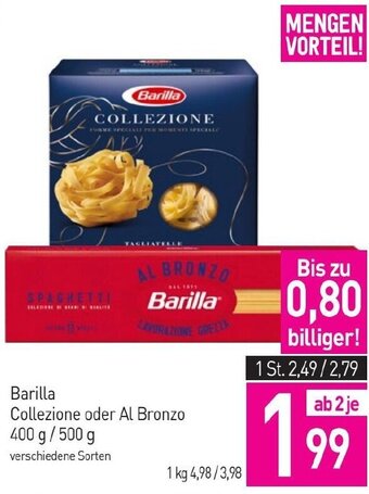 Sutterlüty Barilla Collezione oder Al Bronzo 400 g/ 500 g Angebot