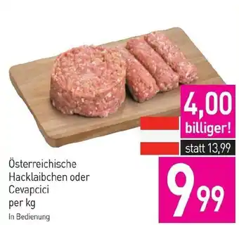 Sutterlüty Österreichische Hacklaibchen oder Cevapcici per kg Angebot