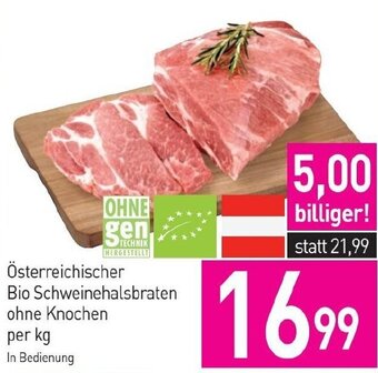 Sutterlüty Österreichischer Bio Schweinehalsbraten ohne Knochen per kg Angebot