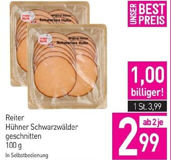 Sutterlüty Reiter Hühner Schwarzwälder geschnitten 100 g Angebot