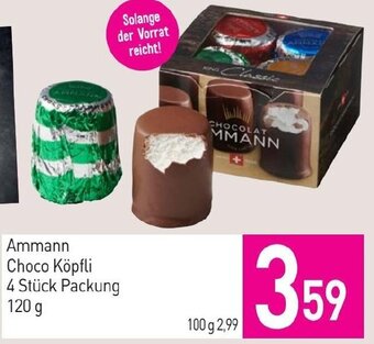 Sutterlüty Ammann Choco Köpfli 4 Stück Packung 120 g Angebot