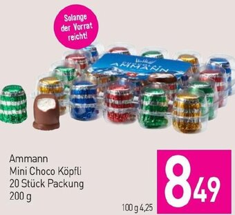 Sutterlüty Ammann Mini Choco Köpfli 20 Stück Packung 200 g Angebot