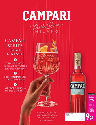 Sutterlüty Campari Bitter 0,7 Liter Angebot