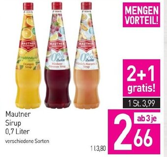 Sutterlüty Mautner Sirup 0,7 Liter Angebot