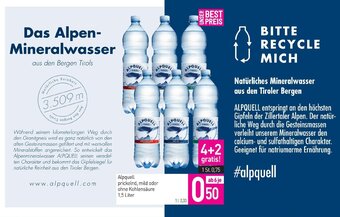 Sutterlüty Alpquell prickelnd, mild oder ohne Kohlensäure 1,5 Liter Angebot