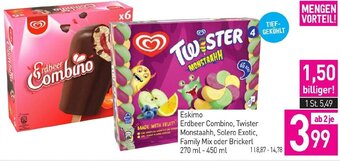 Sutterlüty Eskimo Erdbeer Combino, Twister Monstaahh, Solero Exotic, Family Mix oder Brickerl 270 ml - 450 ml Angebot