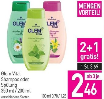 Sutterlüty Glem Vital Shampoo oder Spülung 350 ml / 200 ml Angebot
