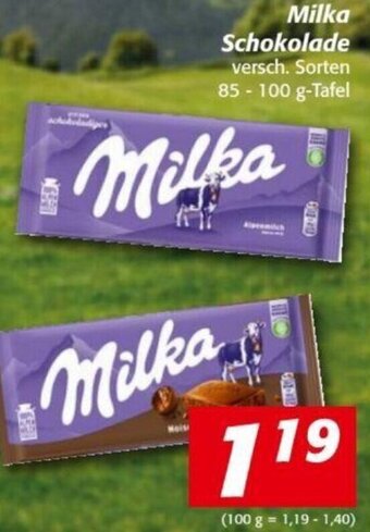 Nah&Frisch Milka Schokolade versch. Sorten 85 - 100 g-Tafel Angebot