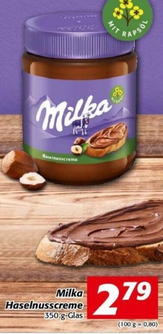 Nah&Frisch Milka Haselnusscreme 350 g-Glas Angebot