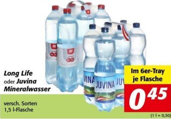 Nah&Frisch Long Life oder Juvina Mineralwasser versch. Sorten 1,5 l-Flasche Angebot