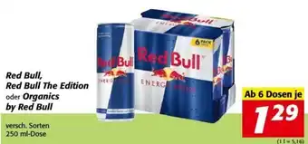 Nah&Frisch Red Bull, Red Bull The Edition oder Organics by Red Bull versch. Sorten 250 ml-Dose Angebot