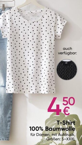 Pepco T-Shirt 100% Baumwolle für Damen, mit Aufdruck, Größen: S-XXXL Angebot