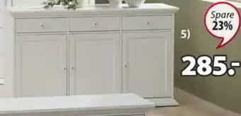 JYSK ANRICHTE FREDENSBORG Dekorfolie. Nur online erhältlich. B155 x H89 x T44 cm Angebot