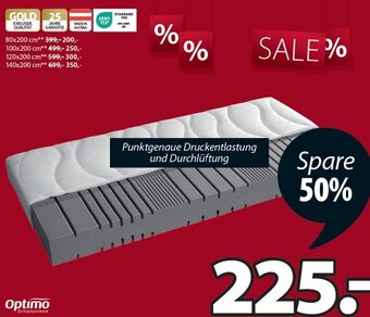 JYSK SCHAUMSTOFFMATRATZE OPTIMO F200 90x190/200 cm Angebot