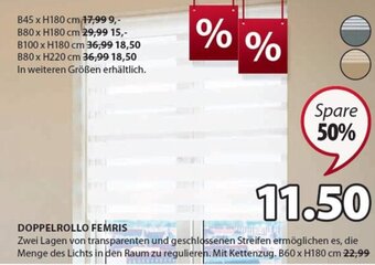 JYSK DOPPELROLLO FEMRIS B60 x H180 cm Angebot