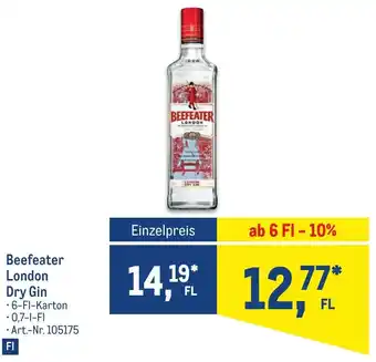 Metro Beefeater London Dry Gin • 6-Fl-Karton Angebot