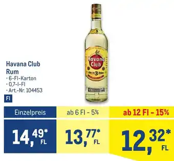 Metro Havana Club Rum • 6-Fl-Karton Angebot