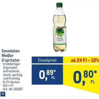 Metro Sonnleiten Weißer G'spritzter Angebot