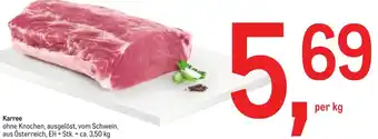 Metro Karree ohne Knochen, ausgelöst, vom Schwein, aus Österreich, EH = Stk. = ca. 3,50 kg Angebot