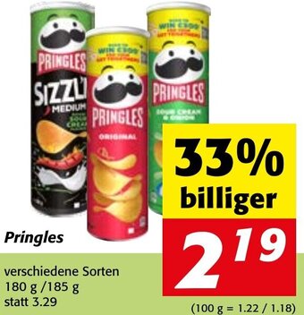 Strasser Markt Pringles verschiedene Sorten 180 g /185 g Angebot