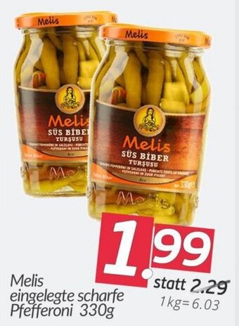 ETSAN Melis eingelegte scharfe Pfefferoni 330g Angebot