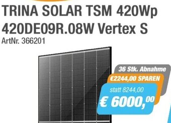 e-tec TRINA SOLAR TSM 420Wp 420DE09R.08W Vertex S Angebot