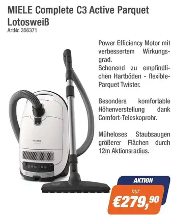 e-tec MIELE Complete C3 Active Parquet Lotosweiß Angebot