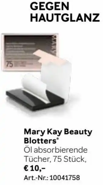 Mary Kay Mary Kay Beauty Blotters Öl absorbierende Tücher, 75 Stück Angebot
