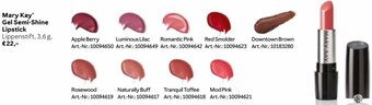 Mary Kay Mary Kay® Gel Semi-Shine Lipstick Lippenstift, 3,6g. Angebot