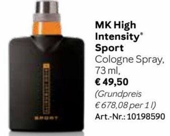 Mary Kay MK High Intensity Sport Cologne Spray, 73 ml Angebot