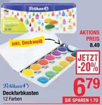 Maximarkt Pelikan Deckfarbkasten 12 Farben Angebot