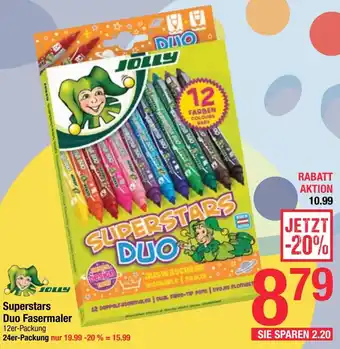 Maximarkt JOLLY Superstars Duo Fasermaler 12er-Packung Angebot