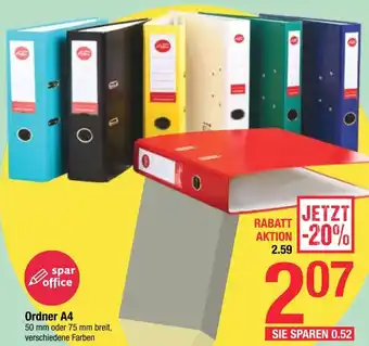Maximarkt Ordner A4 50 mm oder 75 mm breit, verschiedene Farben Angebot