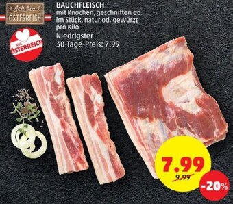 PENNY BAUCHFLEISCH mit Knochen, geschnitten od. im Stück, natur od. gewürzt pro Kilo Angebot