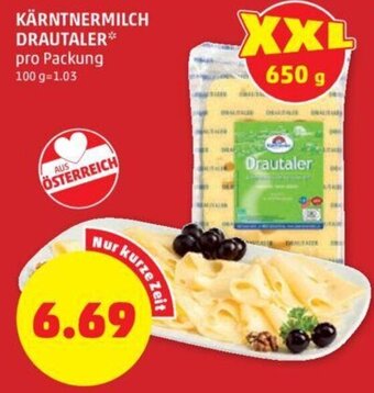 PENNY KÄRNTNERMILCH DRAUTALER** pro Packung Angebot