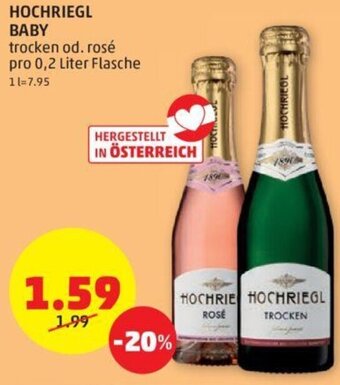 PENNY HOCHRIEGL BABY trocken od. rosé pro 0,2 Liter Flasche Angebot