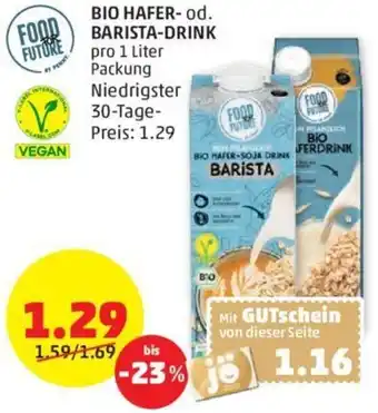 PENNY BIO HAFER-od. BARISTA-DRINK pro 1 Liter Packung Angebot