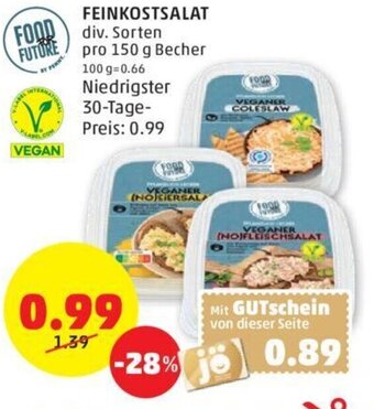 PENNY FEINKOSTSALAT div. Sorten pro 150 g Becher Angebot