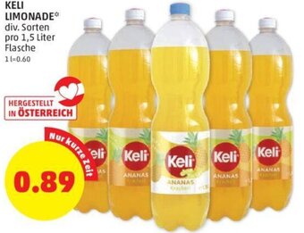 PENNY KELI LIMONADE* div. Sorten pro 1,5 Liter Flasche Angebot