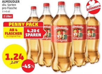 PENNY ALMDUDLER div. Sorten pro Flasche Angebot
