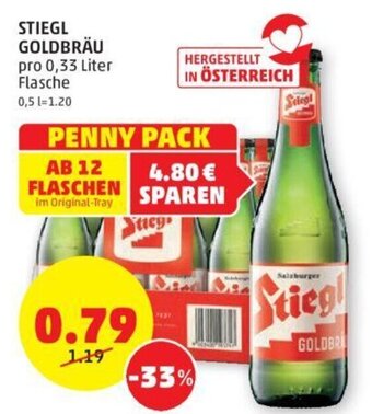 PENNY STIEGL GOLDBRÄU pro 0,33 Liter Flasche Angebot