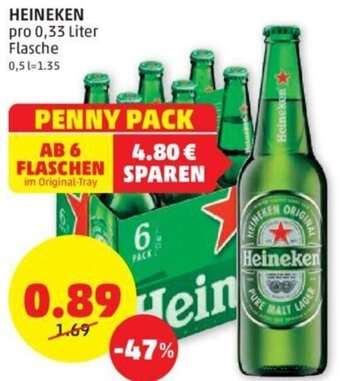 PENNY HEINEKEN pro 0,33 Liter Flasche Angebot